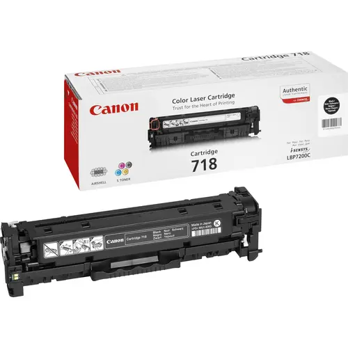 Canon Toner Negro CRG 718BK para LBP 7200CDN y Serie MF 83XX