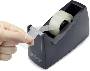 Rapesco Portarollos para Cinta Adhesiva 19mm x 33m con Base de Goma Antideslizante