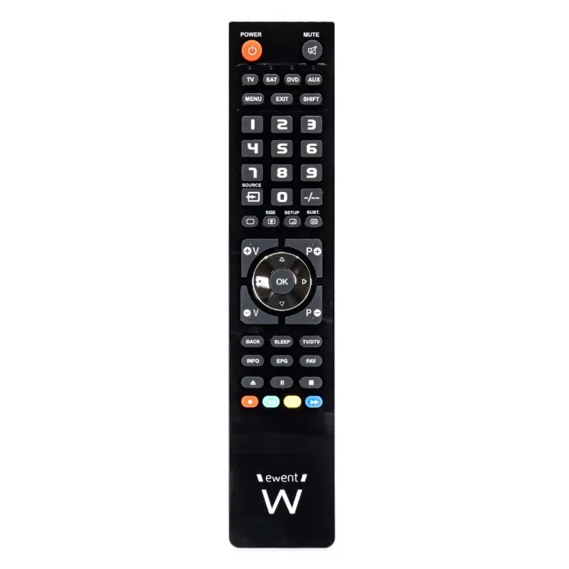 Ewent Control Remoto Universal 4 en 1 Programable con Cable Micro USB y PC - Negro