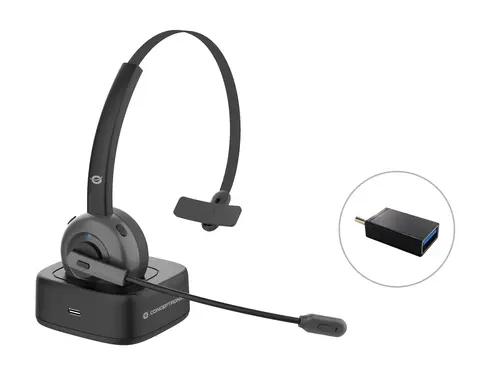 Conceptronic Auriculares Bluetooth con Base de Carga Polona03BD