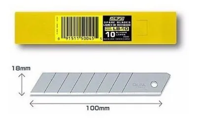 Olfa Repuesto Cutter 100X18mm - Cuchilla Fracturable (10 Cuchillas)