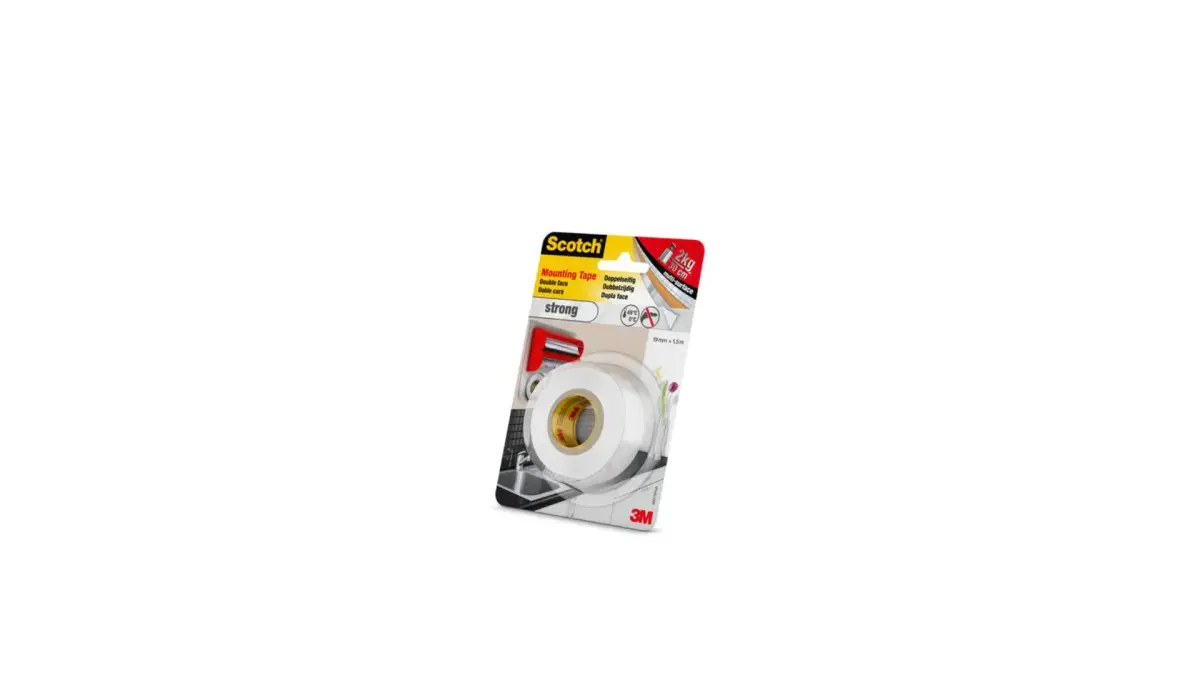 Scotch-Fix Cinta de Montaje Doble Cara Interior 19mm x 1.5m Color Blanco