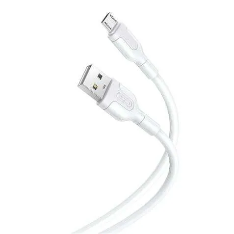 Xo Cable De Carga Y Transmision De Datos - Longitud 1M - Conector Micro Usb - Silicona Suave Y Duradera - Alta Velocidad 5V, 21A - Color Negro