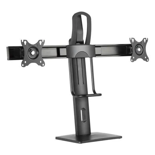 Aisens Soporte De Mesa Pro Contrapeso Giratorio E Inclinable Para 2 Monitor 17"-27" Negro