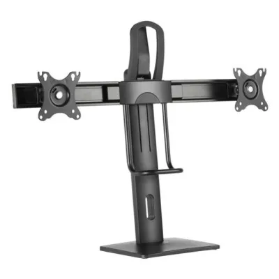 Aisens Soporte De Mesa Pro Contrapeso Giratorio E Inclinable Para 2 Monitores 17"-27" Negro