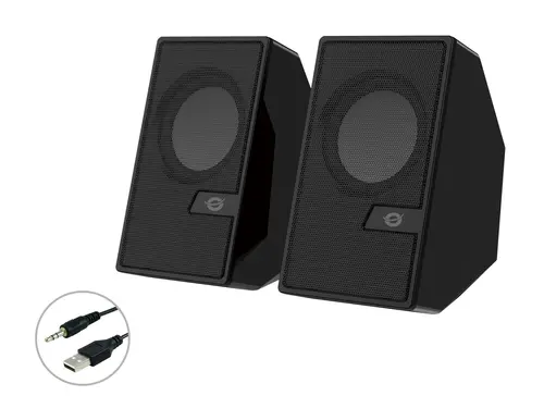 Altavoces 2.0 Bluetooth Conceptronic Bjorn02B 6W Color Negro Jack 3.5" Y Alimentacion Usb