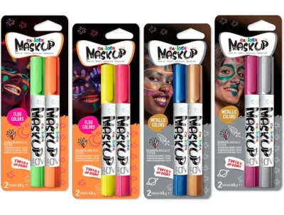 Carioca Pack de 12 Blisters de Lápices Metallic y Neon - Brillantes y Lavables