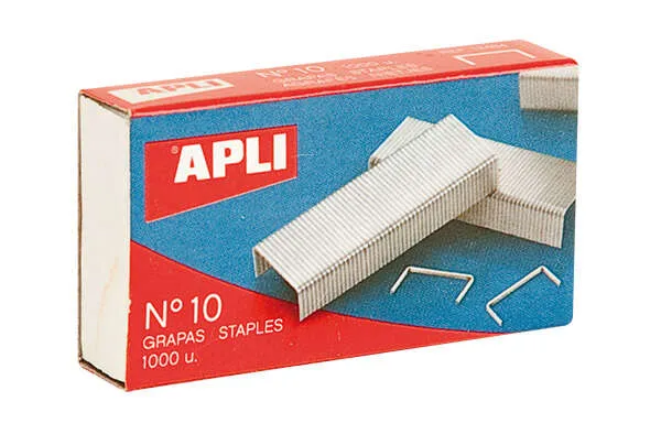 Apli Grapas Galvanizadas Plata Brillante 0.53mm - Precisas y Duraderas