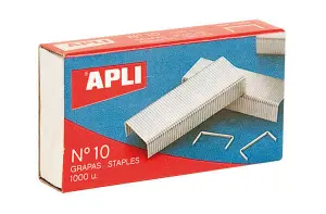 Apli Grapas Galvanizadas Plata Brillante 0.53mm - Precisas y Duraderas