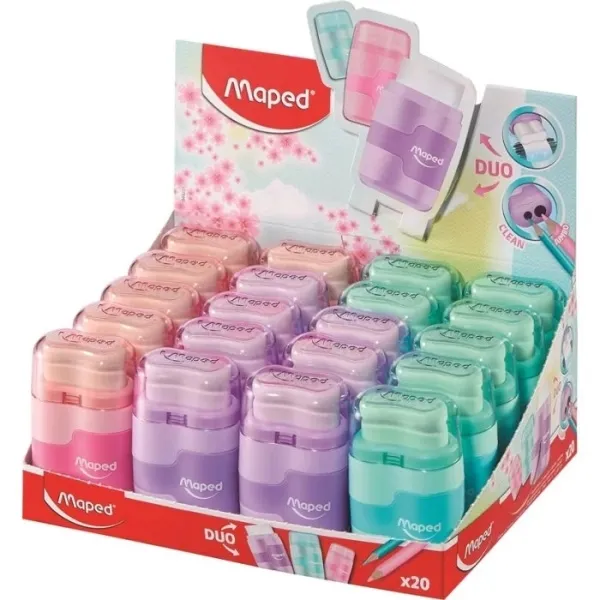 Maped Afilalápices Manual 2 Agujeros Surtidos Pastel