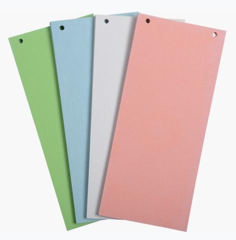 Exacompta Separadores Cartulina Reciclada 105X240Mm Paquete 100 Fichas Colores Surtidos