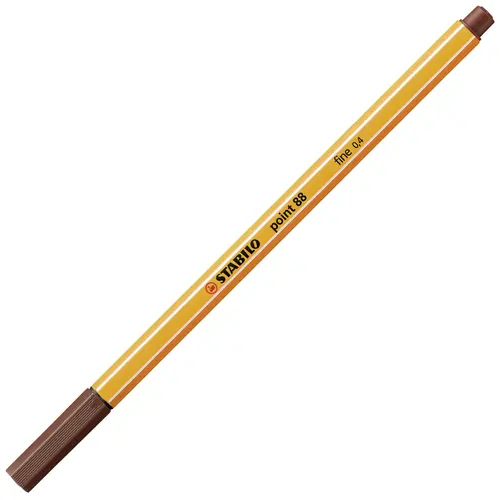 Stabilo Point 88 Rotulador de Punta Fina de Fibra - Trazo de 0.4 mm - Tinta con Base de Agua - Color Marron