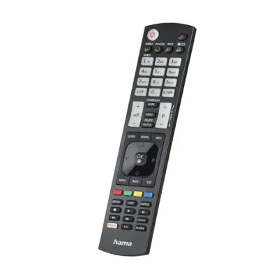 Hama Mando a Distancia para TV LG - 10m Alcance - 52 Botones - Acceso a Streaming - Negro