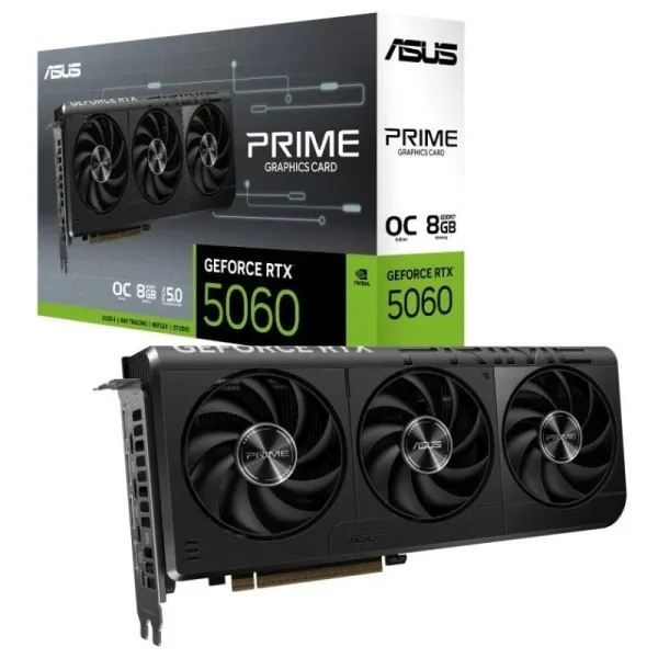ASUS NVIDIA PRIME RTX 5060 O8G 8GB GDDR7 Tarjeta Gráfica