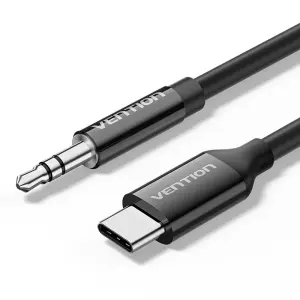 Vention Cable DAC de Audio USB-C a Jack 3.5mm 1m TPE Negro