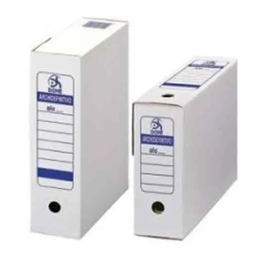Dohe Caja Archivo Definitivo Folio Montaje Rápido Cartón Blanco Pack 50 Ud