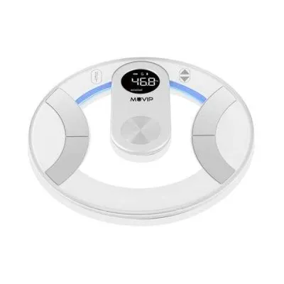 Muvip Báscula de Baño Digital con Pantalla LCD y Plataforma de Cristal, 180kg
