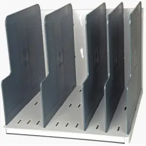 Exacompta Modulotop Clasificador Vertical A4+ 5 Separadores Gris Claro/Ratón
