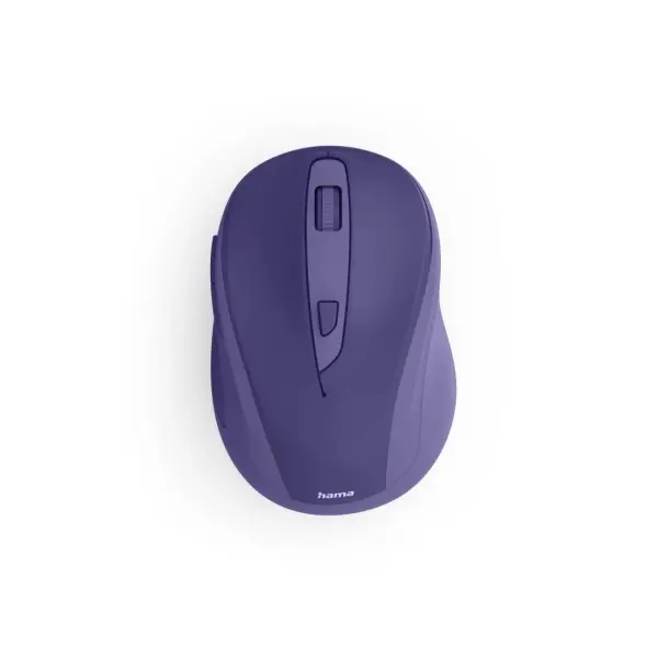 Hama WM-400 Ratón Óptico Inalámbrico Ergonomico 1600dpi 10m 6 Botones Color Púrpura