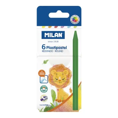 Milan Pack de 6 Ceras Redondas de Colores Surtidos