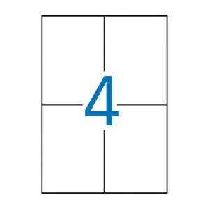 Apli Pack de 2.000 Etiquetas Rectangulares 105x148mm Adhesivo Permanente Color Blanco