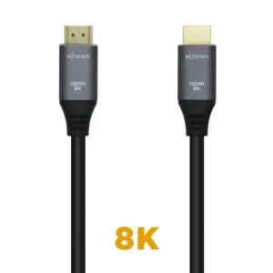 Aisens Cable HDMI V2.1 Premium Alta Velocidad HEC 8K@60Hz 48Gbps 3,0 M Gris/Negro