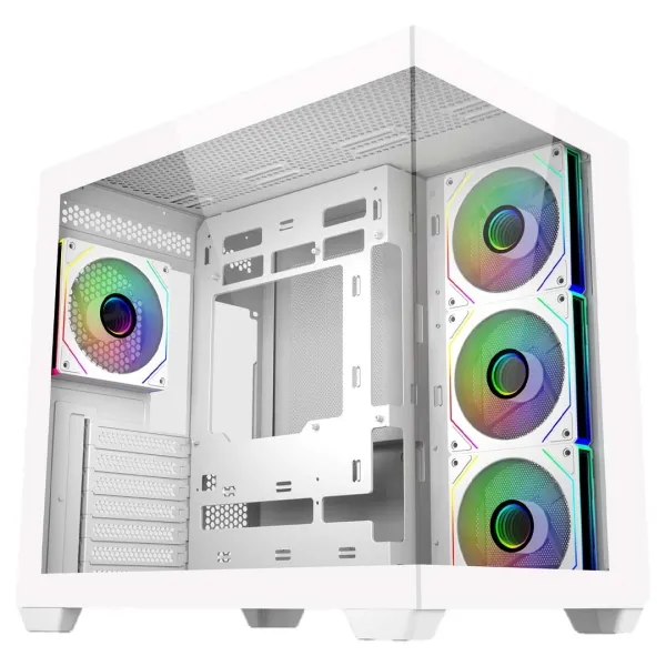 Cooler Master Elite 681 Semitorre ATX/MicroATX/Mini-ITX - 4 Ventiladores 120mm RGB - Doble Cámara - USB-C - Color Blanco