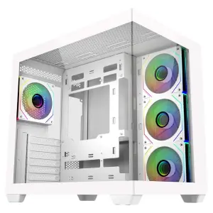 Cooler Master Elite 681 Semitorre ATX/MicroATX/Mini-ITX - 4 Ventiladores 120mm RGB - Doble Cámara - USB-C - Color Blanco
