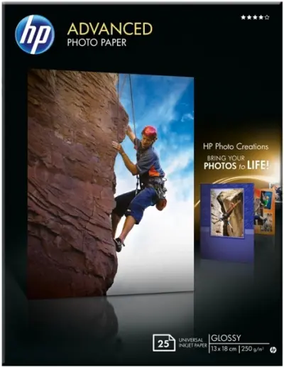 HP Papel Fotográfico Advanced Glossy 25 Hojas 13x18cm 250g