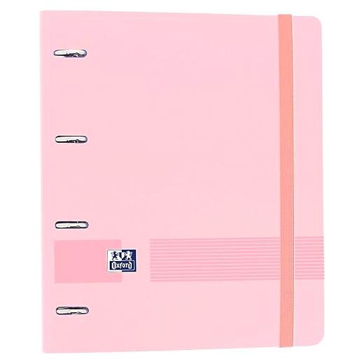 Oxford Carpeta Anillas 4X35Mm Live&Go Europeanbinder 360º C/Recambio 100H A4+ 5X5 Tapa Polyfoam Rosa Pastel