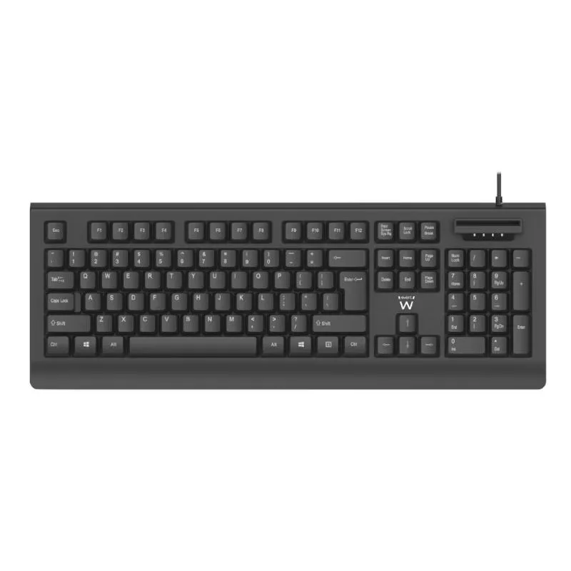 Ewent EW3286 Teclado USB con Lector Inteligente PC/SC 2.0 - Español - Negro