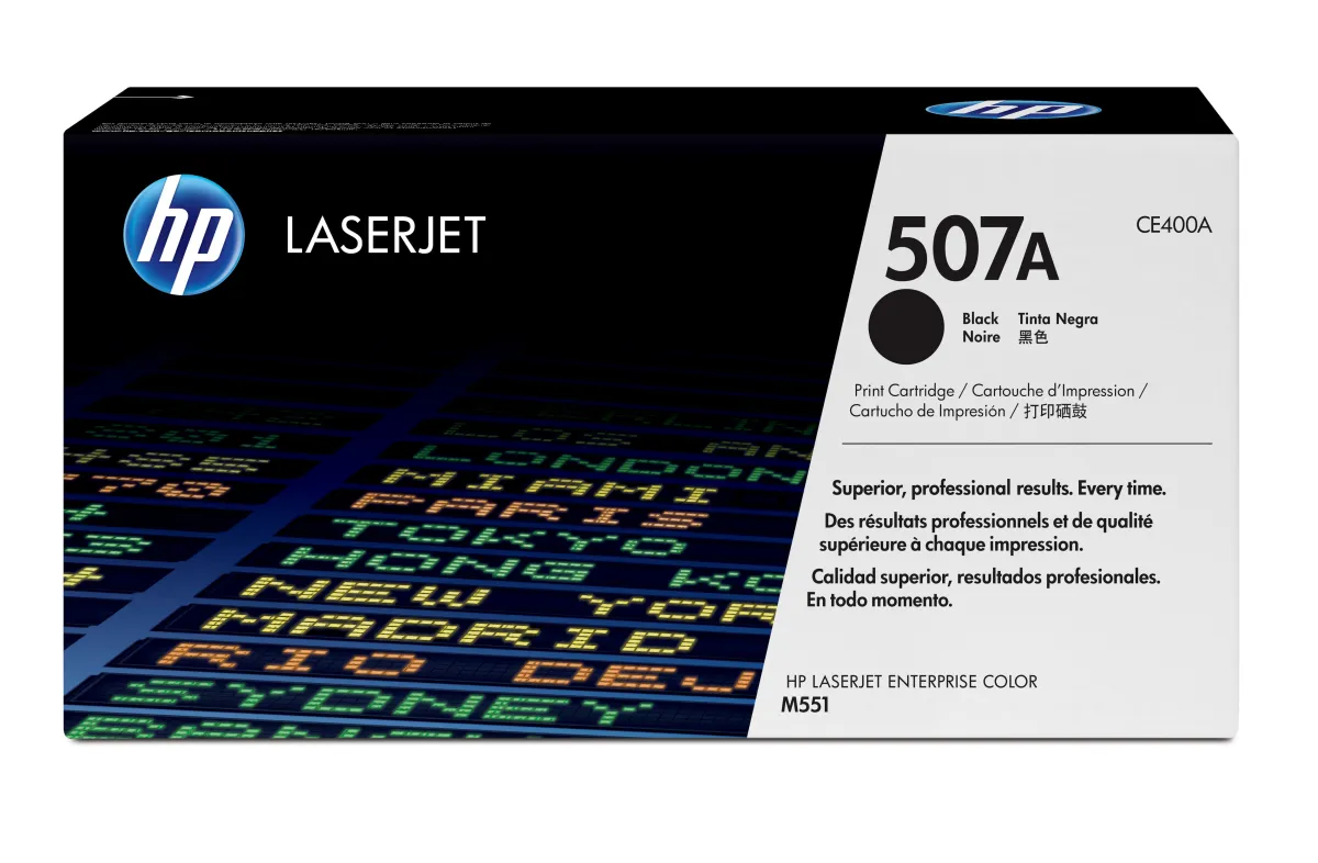 HP CE400A Cartucho de Tóner Original Negro - 507A