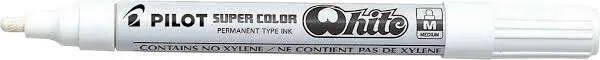 Pilot Super Color Rotulador Permanente Medio 4,5mm Punta Poliacetal Color Blanco