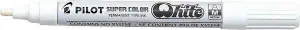 Pilot Super Color Rotulador Permanente Medio 4,5mm Punta Poliacetal Color Blanco
