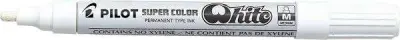 Pilot Super Color Rotulador Permanente Medio 4,5mm Punta Poliacetal Color Blanco