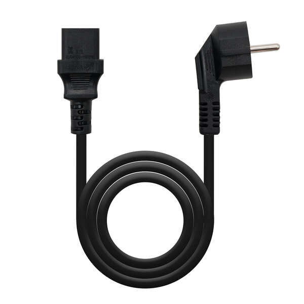 Nanocable Cable De Alimentacion Cpu - Shucko Cee7 Macho A C-13 Hembra 3M - Color Negro