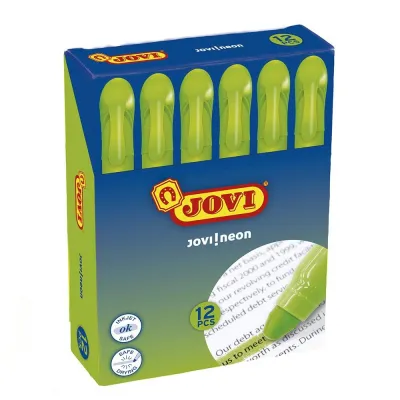 Jovi Gel Textmarker Fluorescente Verde - Secado Rápido, No Traspasa, Aptos para Luz Negra