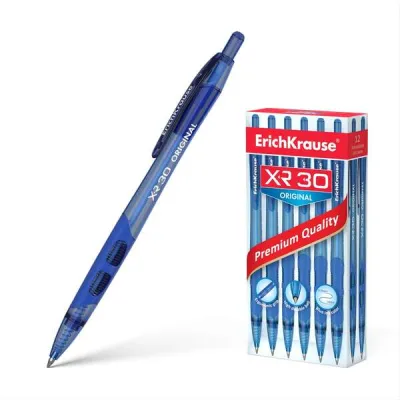 ErichKrause Bolígrafo Automático XR-30 Cuerpo Translucido Azul Punta de 5 Canales