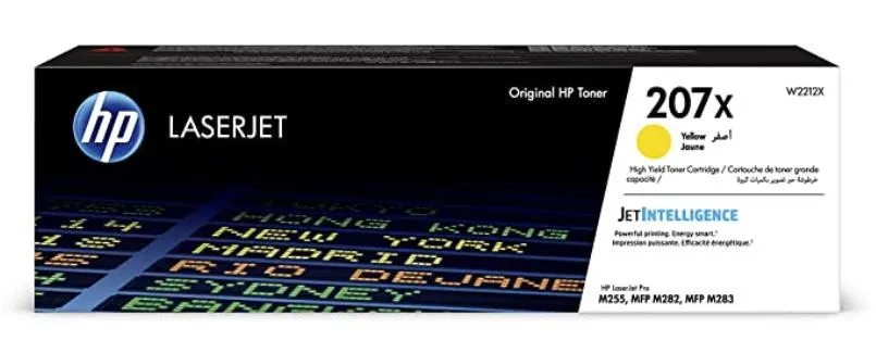 Hp Toner Amarillo Laserjet Color Pro Mfp /M282Nw/M283Fdn/M283Fdw/Pro M255Dw - Nº 207X