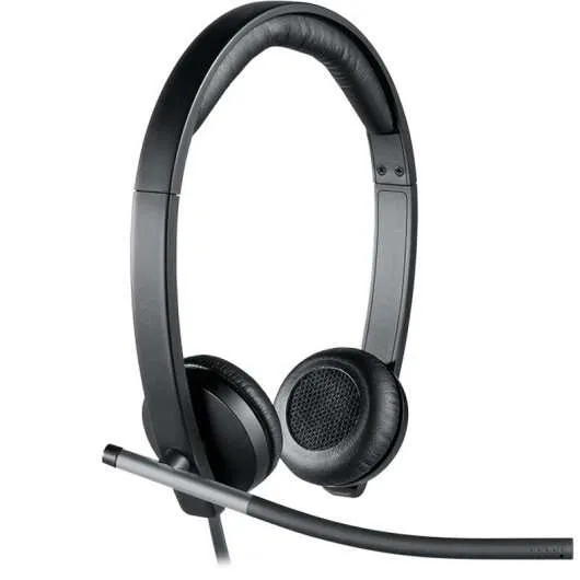 Logitech H650E Auriculares USB con Micrófono Plegable y Almohadillas Acolchadas - Negro