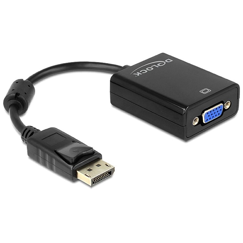 Delock Adaptador Displayport Macho/Vga Hembra Negr