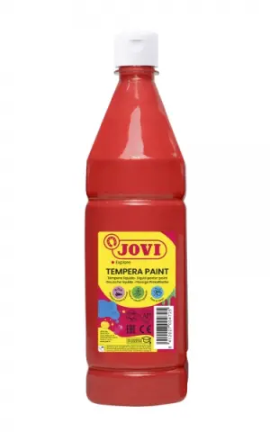 Jovi Tempera Paint 1000ml - Base Agua - Color Rojo Bermellón - Secado Rápido