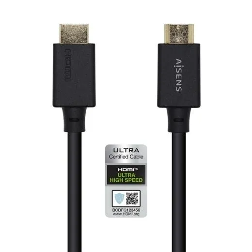 Aisens Cable Hdmi V2.1 Premium Alta Velocidad Hec 8K@60Hz 48Gbps A/M - A/M Negro 2,0M