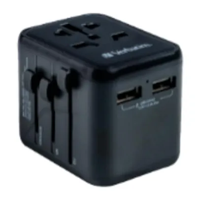 Verbatim Adaptador Universal De Viaje Con 2 Puertos USB-A