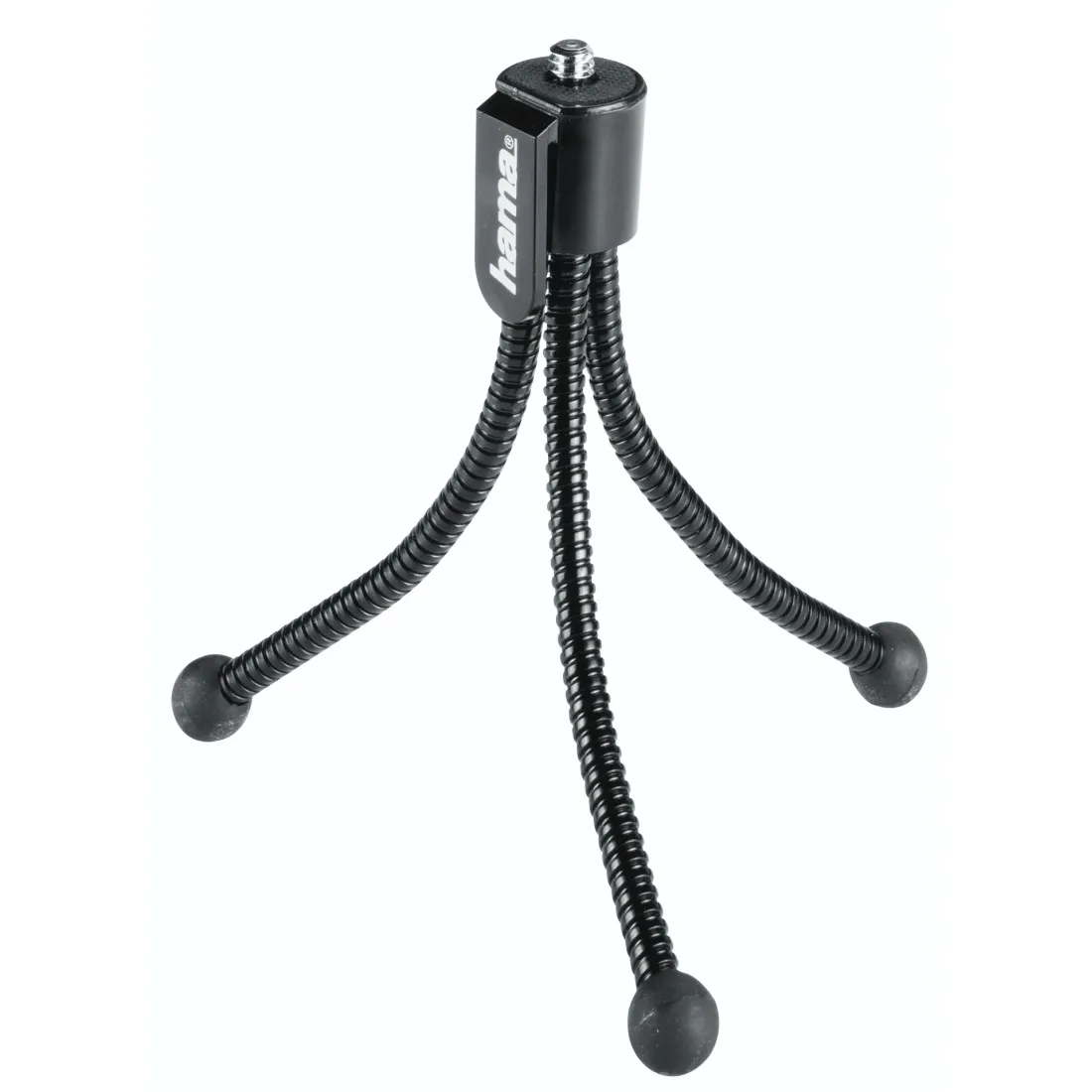 Hama Flexi Trípode Mini Plegable para Cámara, Altura Ajustable 10cm, 200g, Negro