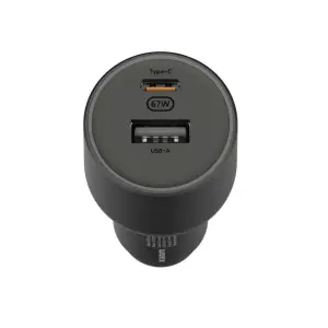 Xiaomi Car Charger Cargador de Coche 67W - 1x USB-C, 1x USB-A + Cable - Compatible con Carga Rapida