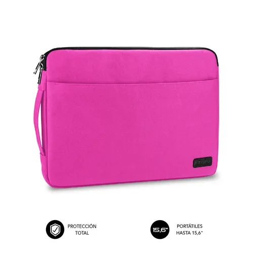 Subblim Funda Urban 410mm con Asa Retráctil, Slim y Ligera, Protección Reforzada, Rosa