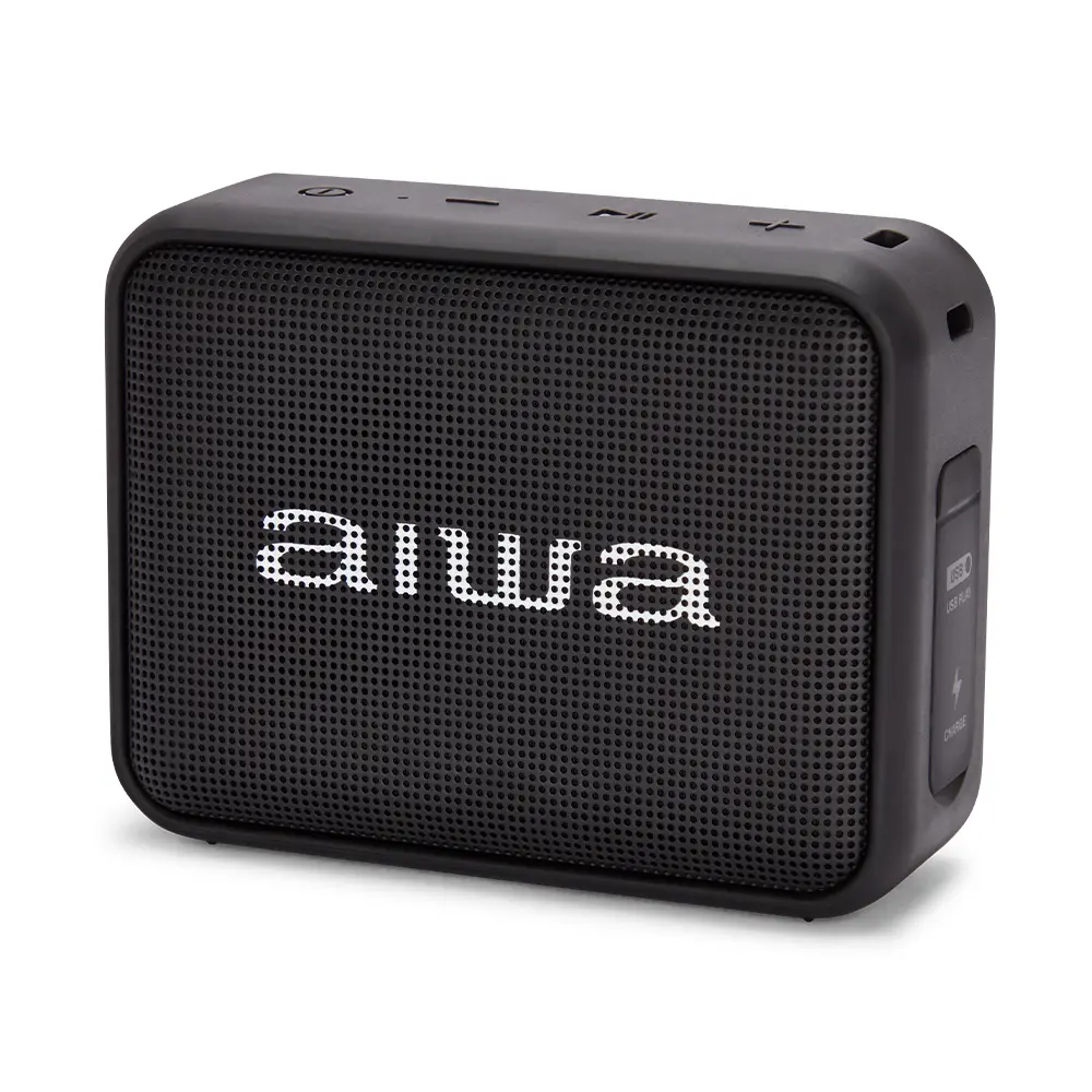 Aiwa Altavoz Bluetooth Portable TWS BS-200BKMKIII 5.3 6W RMS FM USB IPX6 12h Negro