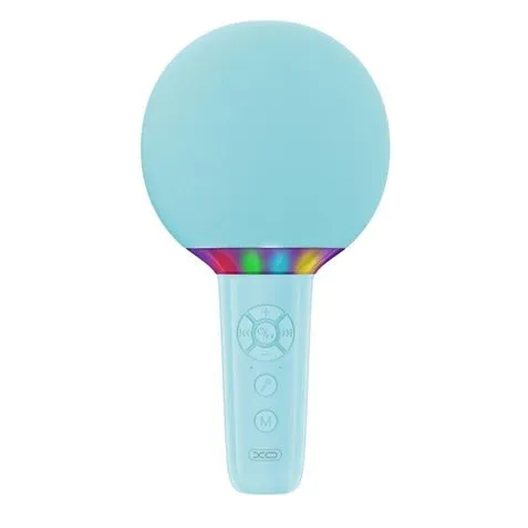 Xo Be50 Microfono Inalambrico - Karaoke - 5W - Bluetooth 5.3 - Iluminacion Led - Autonomia Máxima 3H - Color Azul