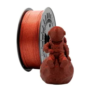 3D Filamento 3D PLA Glitter 1.75mm 1kg Bobina Color Rojo